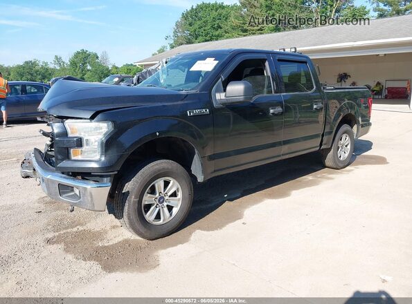 1FTEW1E84HFB90077 2017 FORD F150 Black Առջևի ձախ երեք քառորդ տեսարան