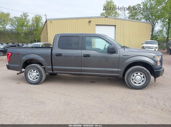 1FTEW1E88HKD49643 2017 FORD F150 Серый Вид задней части салона