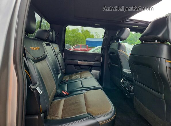 1FTEW1E89PFA10011 2023 FORD F150 Silver Rear seats view
