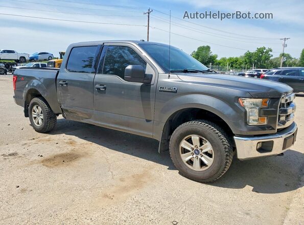 1FTEW1E8XGKF14039 2016 FORD F150 Gray Delantero derecho