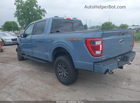 1FTEW1E8XPFB46700 2023 FORD F150 Blue Trasero izquierdo