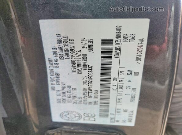 1FTEW1EB2JFD63337 2018 FORD F150 Gray Շարժիչի բաժամունքի տեսք