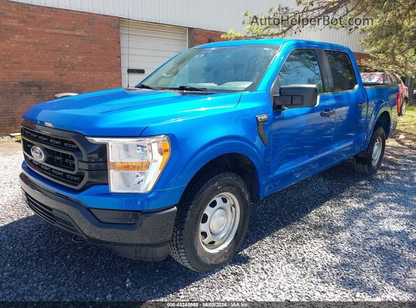 1FTEW1EB6MFA39330 2021 FORD F150 Blue Առջևի ձախ երեք քառորդ տեսարան