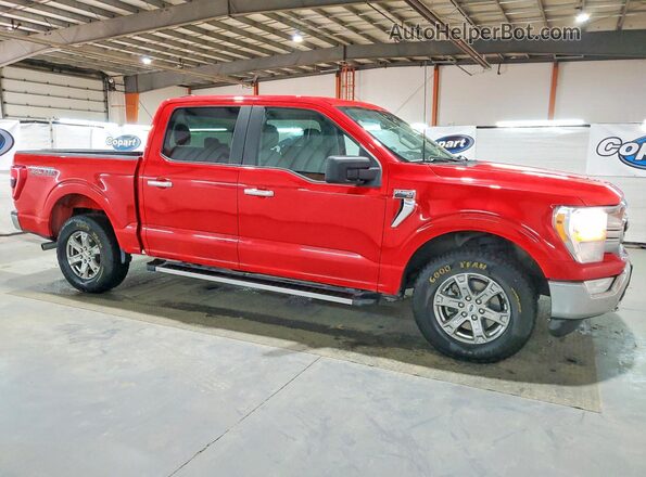 1FTEW1EB7MKE01771 2021 FORD F150 Red Przód prawy