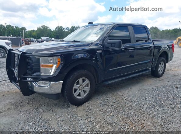 1FTEW1EB8MFC96540 2021 FORD F150 Black Przód lewy