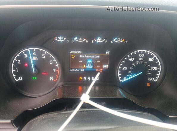 1FTEW1EBXMFB81003 2021 FORD F150 White Instrument cluster view