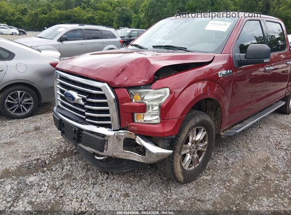 1FTEW1EF0GFB81051 2016 FORD F150 Red Դիմացի տեսք