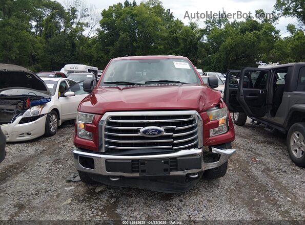 1FTEW1EF0GFB81051 2016 FORD F150 Red Սարքավորումների վահանակի տեսք