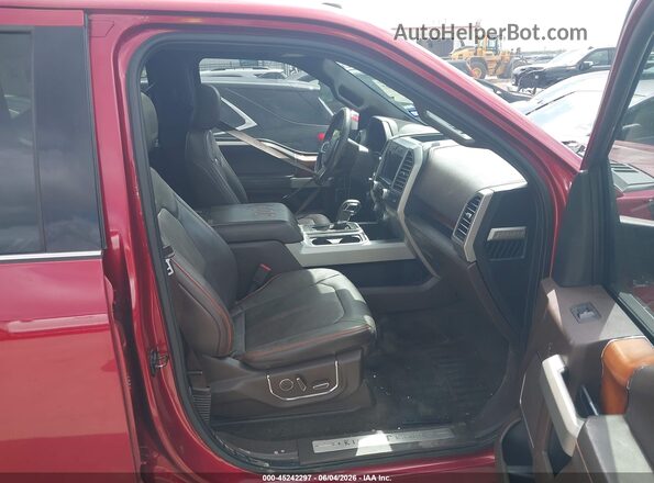 1FTEW1EF0HFC88876 2017 FORD F150 Maroon წინა სალონის ხედი