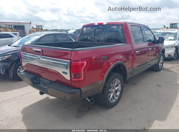 1FTEW1EF0HFC88876 2017 FORD F150 Maroon უკანა მარჯვენა