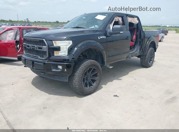 1FTEW1EF1GFA32437 2016 FORD F150 Black Front left