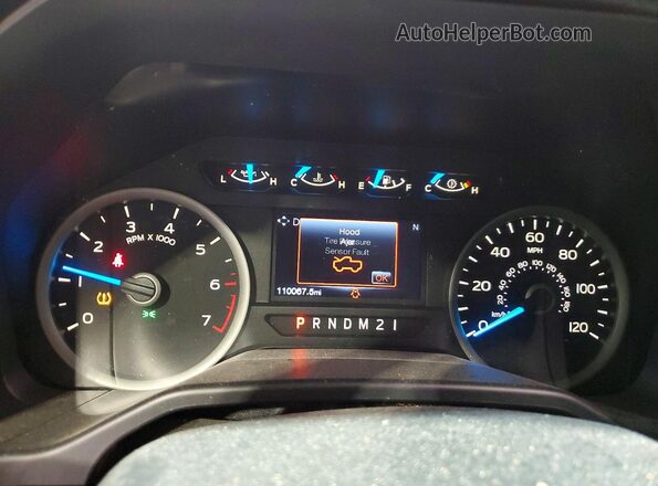 1FTEW1EF1GKD64580 2016 FORD F150 Red Instrument cluster view