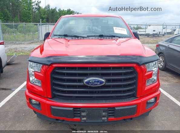 1FTEW1EF1HKC51598 2017 FORD F150 Red Սարքավորումների վահանակի տեսք