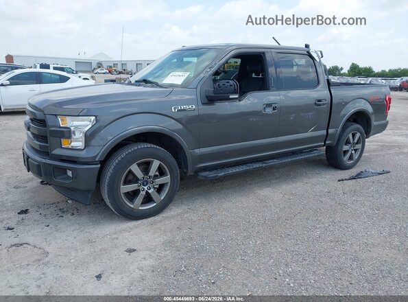 1FTEW1EF1HKD69487 2017 FORD F150 Gray წინა მარცხენა ხედი სამი მეოთხედიდან