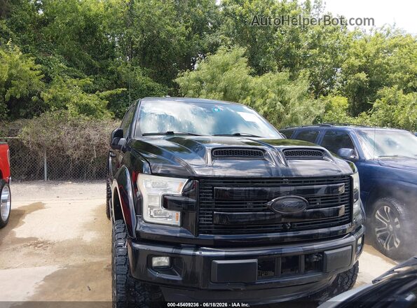 1FTEW1EF2GFC39659 2016 FORD F150 Black Front view