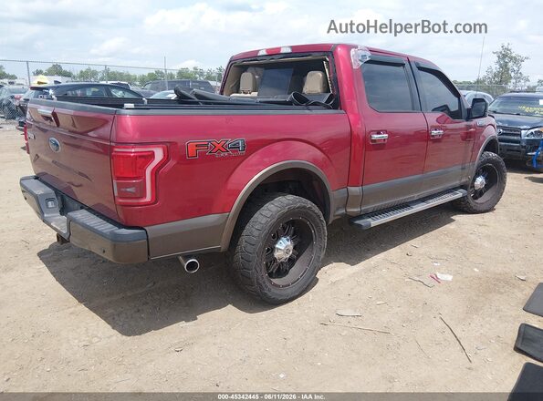 1FTEW1EF3HFA30741 2017 FORD F150 Burgundy უკანა მარჯვენა