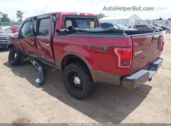 1FTEW1EF3HFA30741 2017 FORD F150 Burgundy უკანა მარცხენა