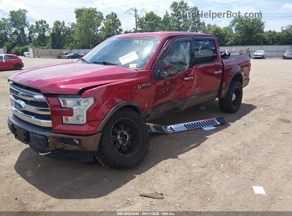 1FTEW1EF3HFA30741 2017 FORD F150 Burgundy წინა მარცხენა ხედი სამი მეოთხედიდან