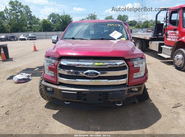 1FTEW1EF3HFA30741 2017 FORD F150 Burgundy უკანა სალონის ხედი