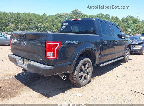 1FTEW1EF4GFB25467 2016 FORD F150 Black Задня права чверть