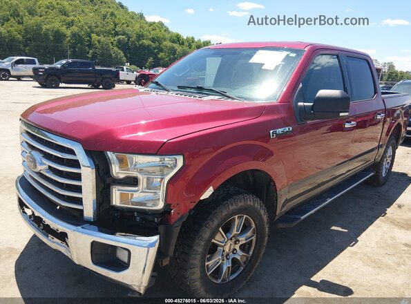 1FTEW1EF5GFB24330 2016 FORD F150 Темно-бордовый Передняя левая четверть