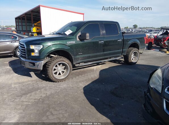 1FTEW1EF6GFB00134 2016 FORD F150 Green Առջևի ձախ երեք քառորդ տեսարան