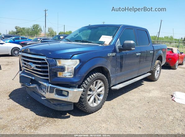 1FTEW1EF6HKC82104 2017 FORD F150 Blue წინა მარცხენა ხედი სამი მეოთხედიდან