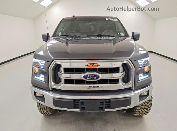 1FTEW1EF7GFA55480 2016 FORD F150 Gray Front view