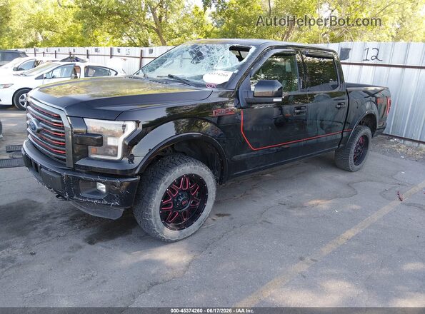 1FTEW1EF7GFC63164 2016 FORD F150 Black Передня ліва чверть