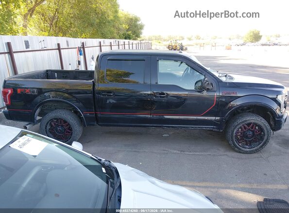 1FTEW1EF7GFC63164 2016 FORD F150 Black Вид задньої частини салону