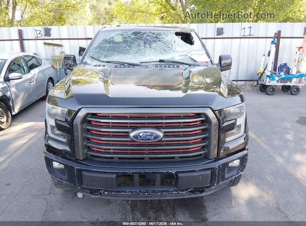 1FTEW1EF7GFC63164 2016 FORD F150 Black Вид щитка приладів