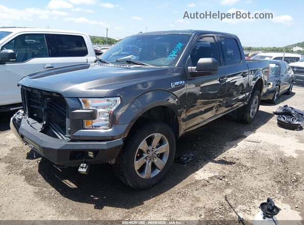 1FTEW1EF7HFB25805 2017 FORD F150 Gray წინა მარცხენა ხედი სამი მეოთხედიდან