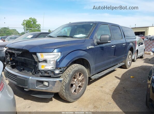 1FTEW1EF8GFA77438 2016 FORD F150 Blue Առջևի ձախ երեք քառորդ տեսարան