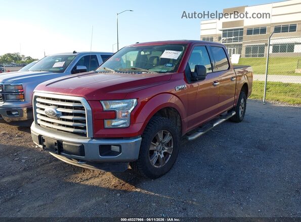 1FTEW1EF9GFA57280 2016 FORD F150 Burgundy Առջևի ձախ երեք քառորդ տեսարան