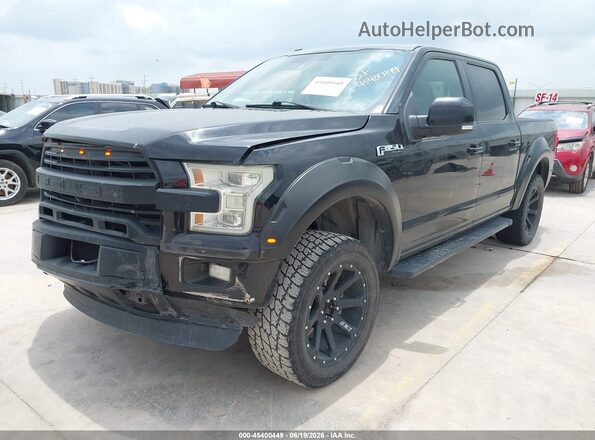 1FTEW1EF9GFB11418 2016 FORD F150 Black Przód lewy