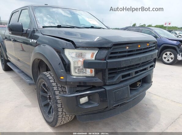 1FTEW1EF9GFB11418 2016 FORD F150 Black Widok z przodu