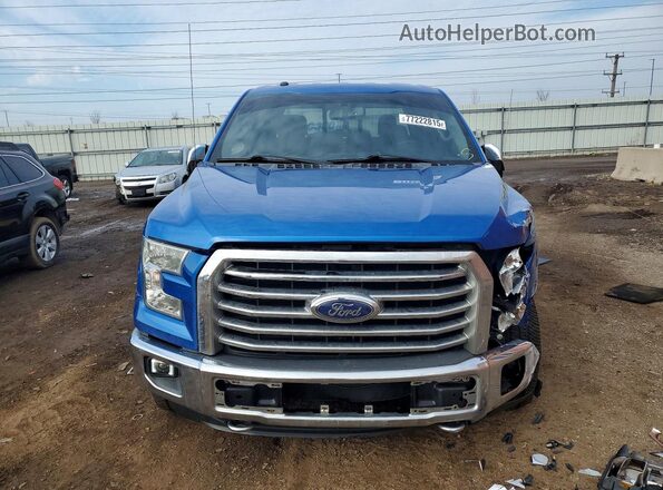 1FTEW1EF9GKD41712 2016 FORD F150 Blue Вид спереду
