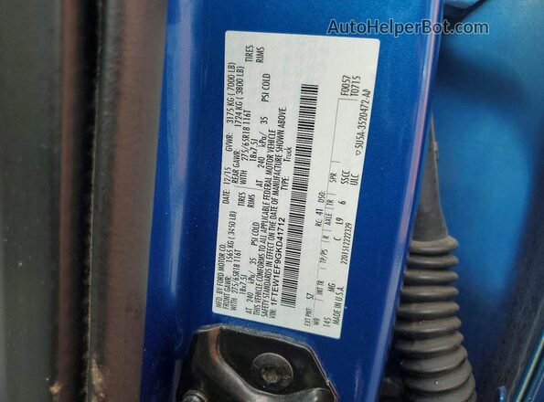 1FTEW1EF9GKD41712 2016 FORD F150 Blue Вид підкапотного простору