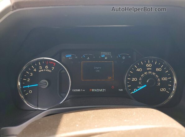 1FTEW1EFXGFB62541 2016 FORD F150 White Vista del cuadro de instrumentos