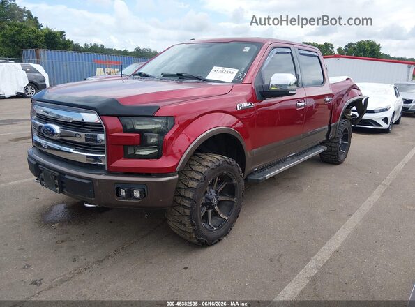 1FTEW1EFXGKE60871 2016 FORD F150 Red წინა მარცხენა ხედი სამი მეოთხედიდან