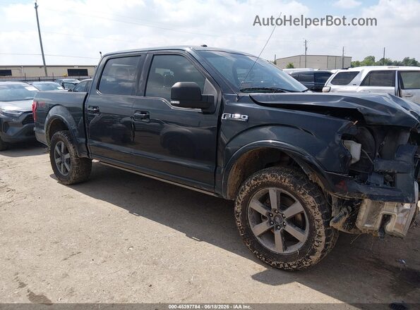 1FTEW1EFXHFB21280 2017 FORD F150 Черный Вид задней части салона