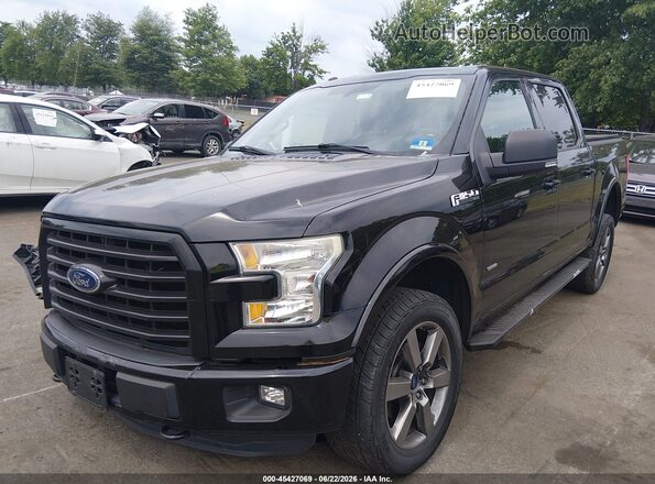 1FTEW1EG0GFA49352 2016 FORD F150 Black Առջևի ձախ երեք քառորդ տեսարան
