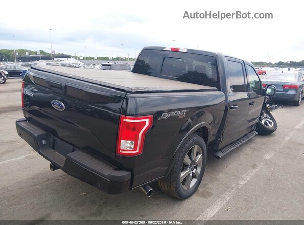 1FTEW1EG0GFA49352 2016 FORD F150 Black Հետևի աջ