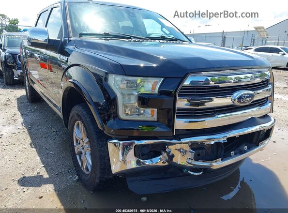 1FTEW1EG0GFD15078 2016 FORD F150 Black Widok z przodu