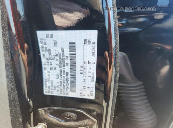 1FTEW1EG0GFD18904 2016 FORD F150 Black VIN კოდის სტიკერის ხედი