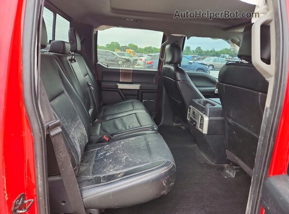 1FTEW1EG0HKE43670 2017 FORD F150 Red Rear seats view