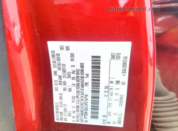 1FTEW1EG1JFC14719 2018 FORD F150 Maroon ძრავის განყოფილების ხედი