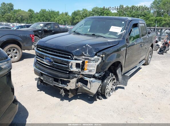 1FTEW1EG1JKD85719 2018 FORD F150 Черный Передняя левая четверть