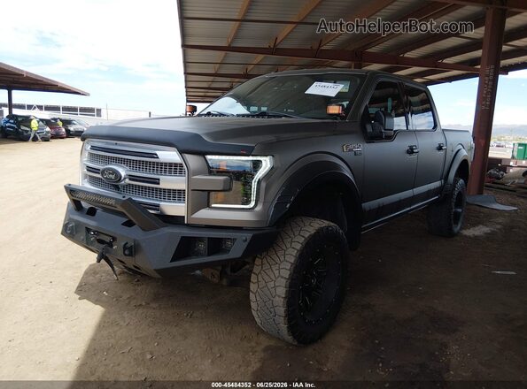 1FTEW1EG2HFB55691 2017 FORD F150 Gray წინა მარცხენა ხედი სამი მეოთხედიდან