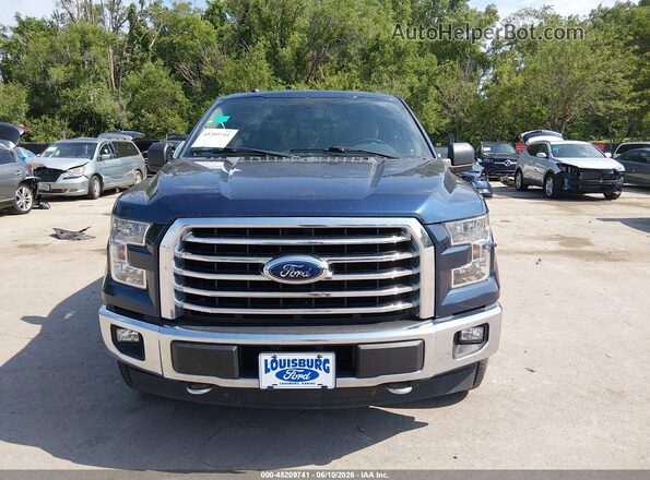 1FTEW1EG2HKE36705 2017 FORD F150 Синий Вид щитка приборов